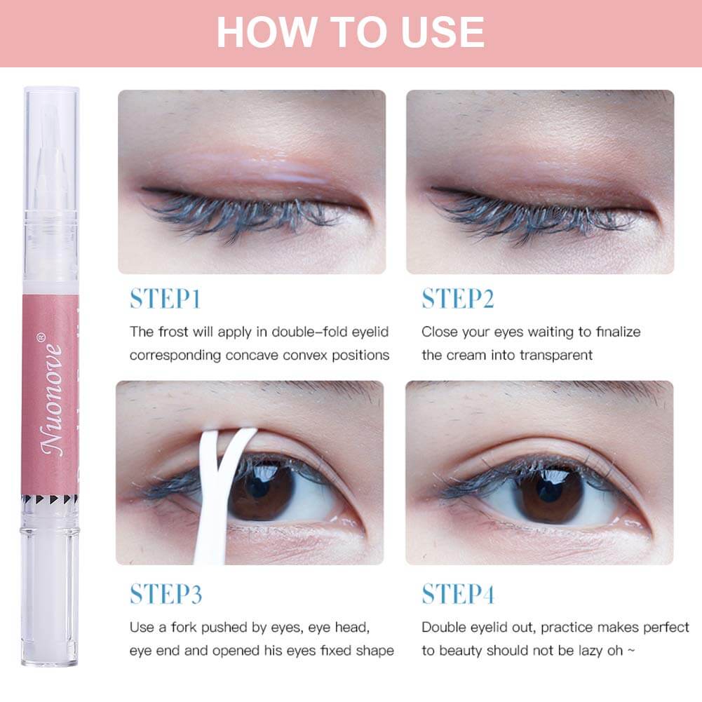Nuonove double eyelid makeup kit for hooded eyes instruction