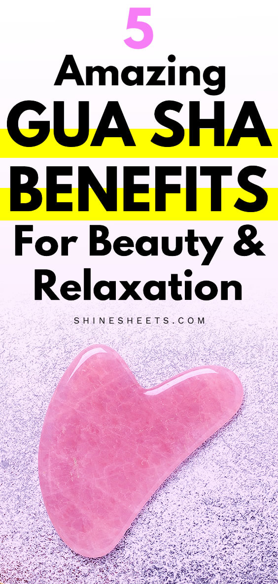 pink gua sha massaga and skin care tool
