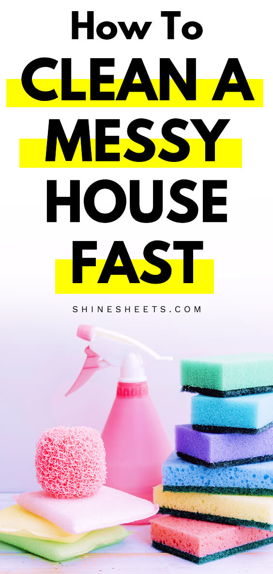 cleaning tolls prepared for cleaning a messy house