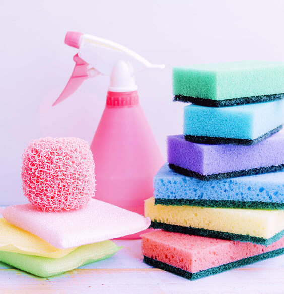 cleaning tools to clean a messy house