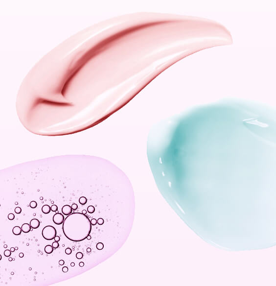 cleansing milk and face wash textures
