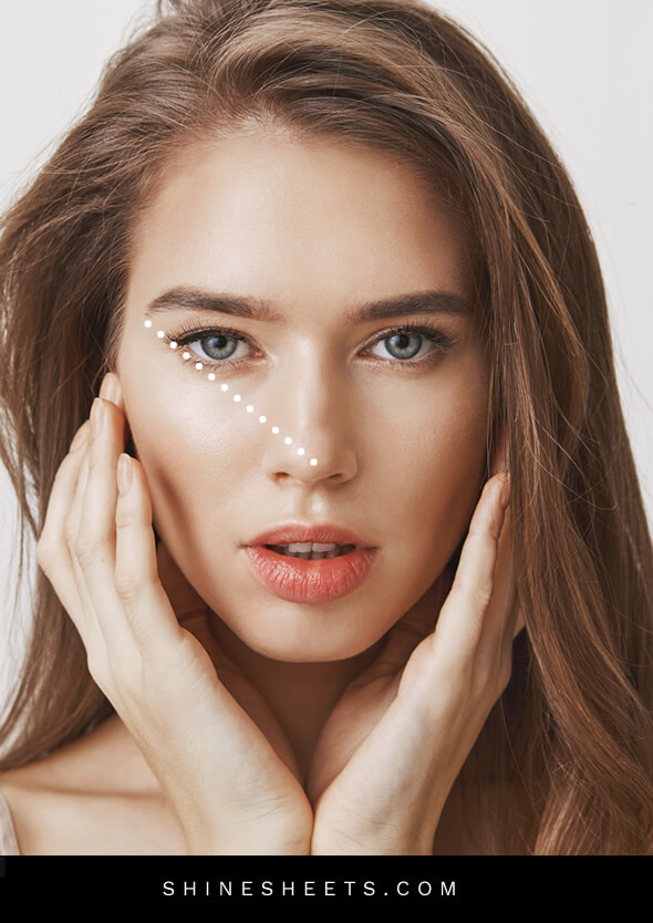 helpful eyeshadow line info picture of woman with hooded eyes