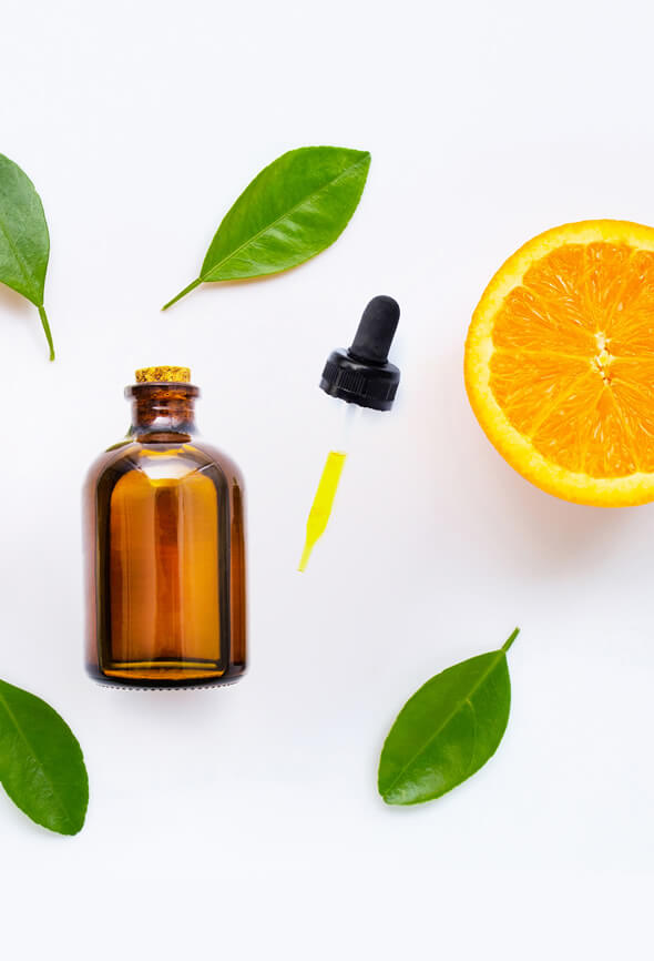 orange essential oil blends bottle