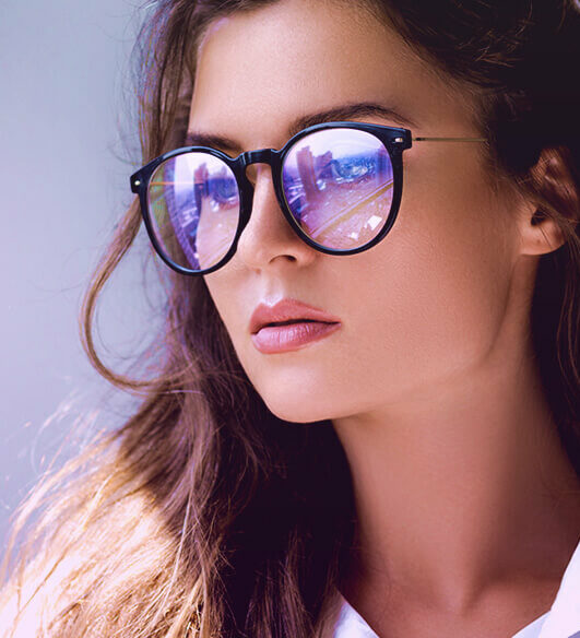 woman with eyeglasses