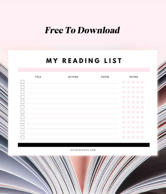 free reading list printable