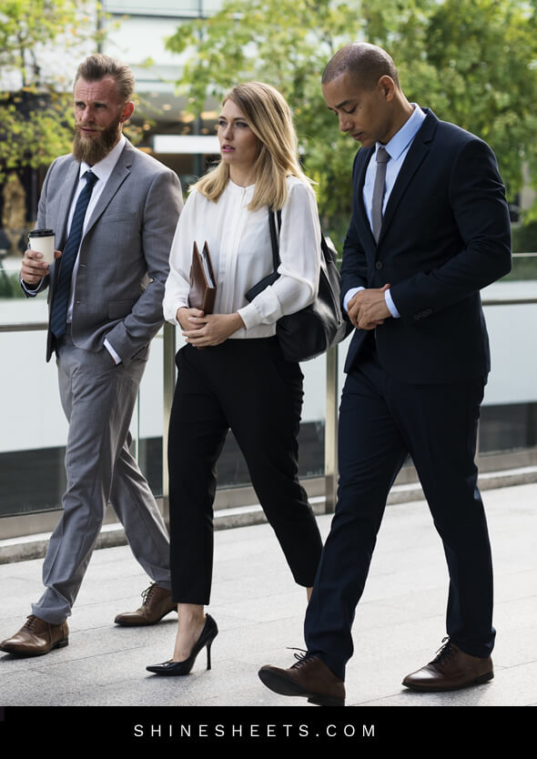 high-class work team as an illustration of social etiquette