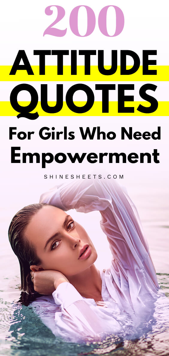 illustration with woman with attitude for attitude quotes for girls