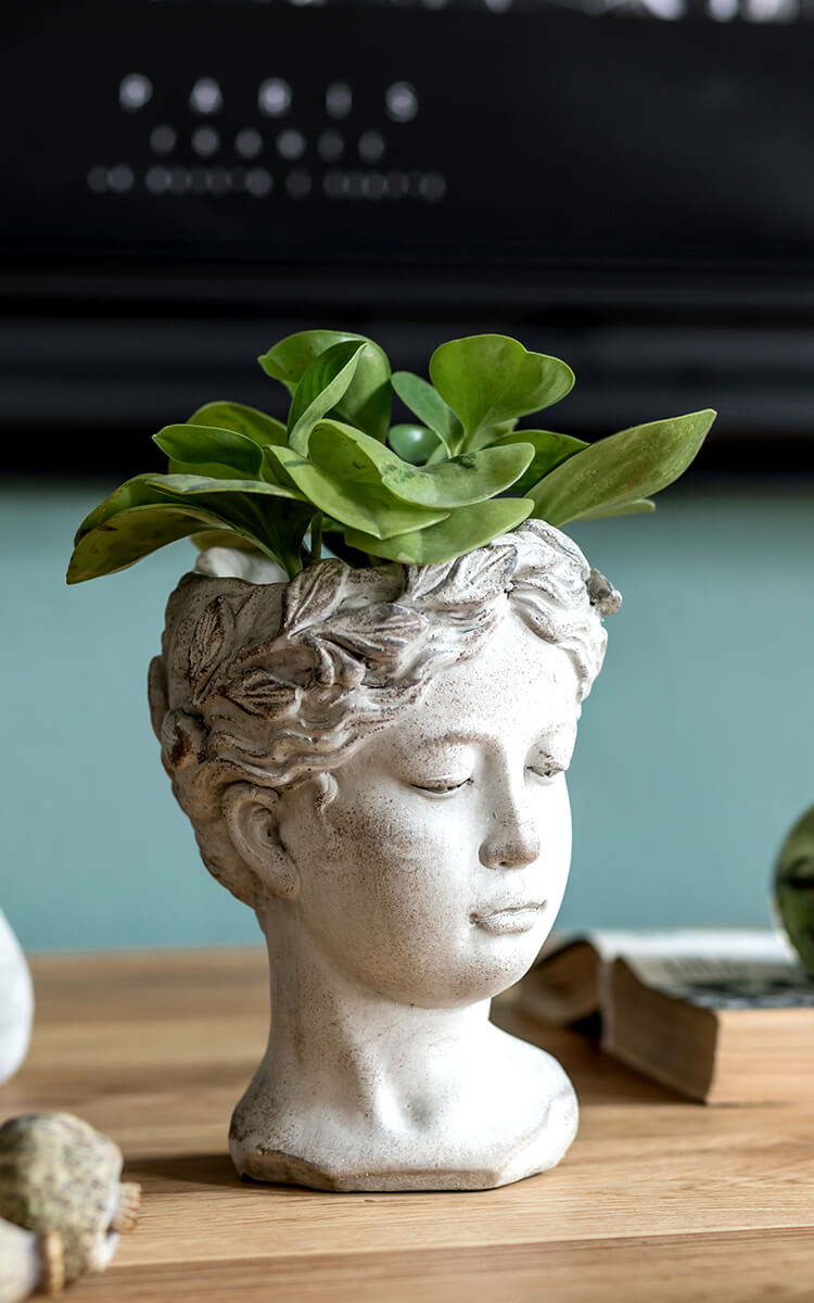 perfectly imperfect head statue