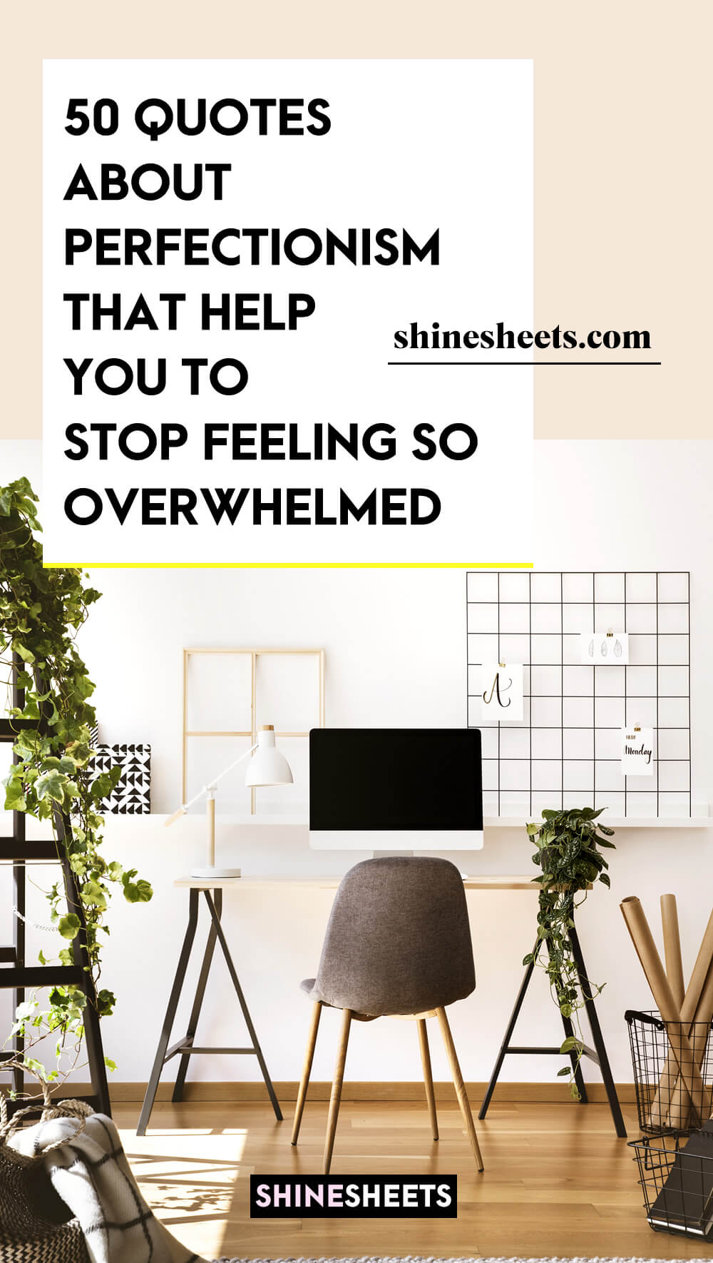 prefectionism quotes illustarion picture with home office