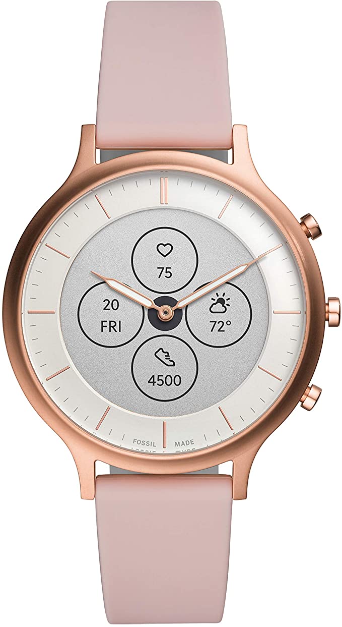 Fossil Women's Charter Hybrid Smartwatch HR with Always-On Readout Display, Heart Rate, Activity Tracking, Smartphone Notifications, Message Previews 