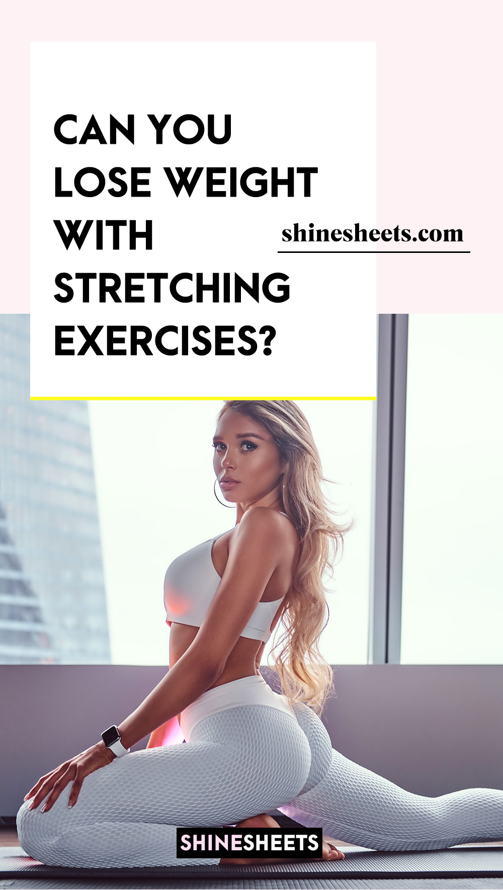 woman doing stretching exercises to lose weight