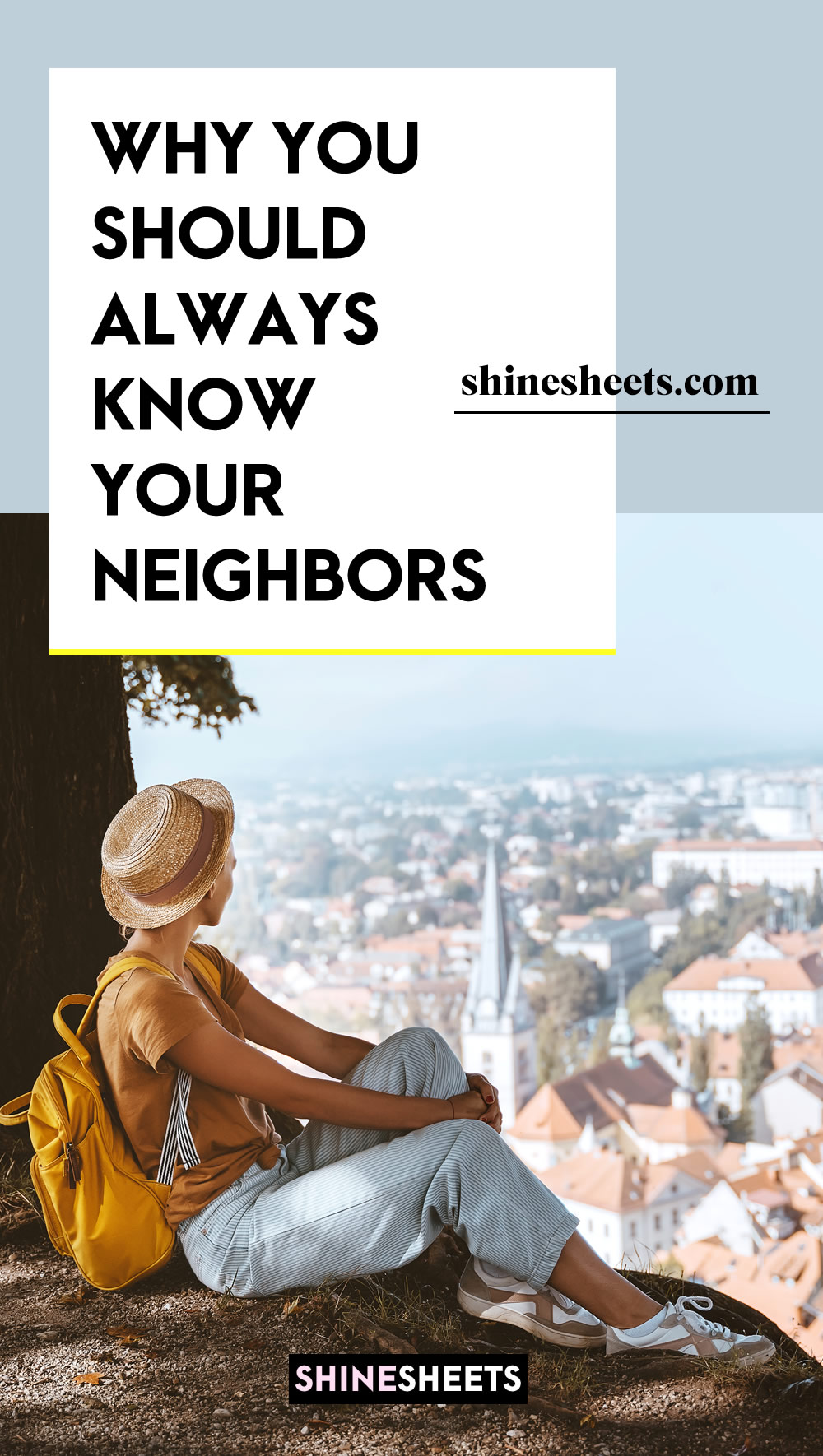 WOMAN WATCHING OVER HER NEIGHBORHOOD