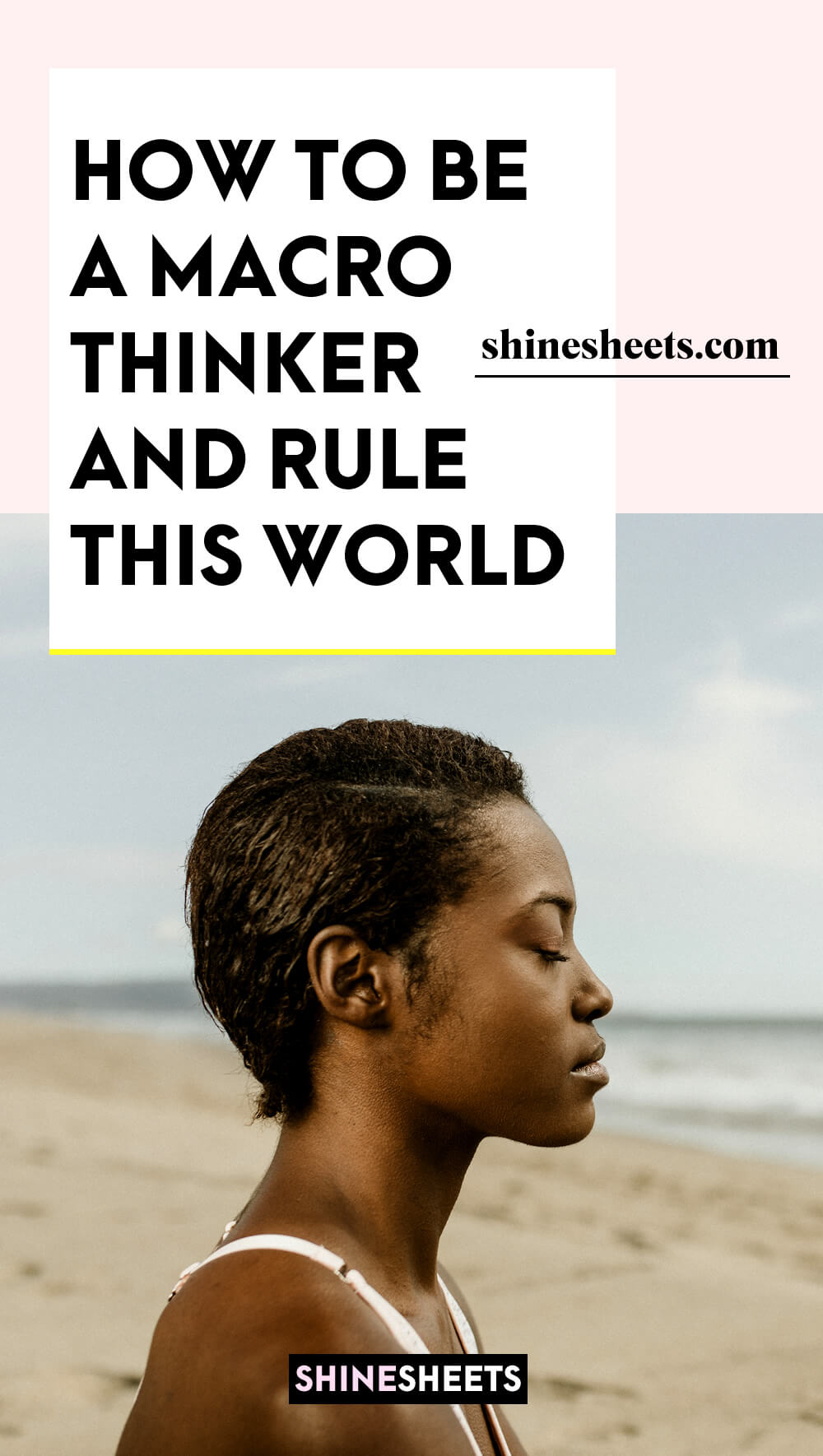 beautiful woman trying out different thinking styles