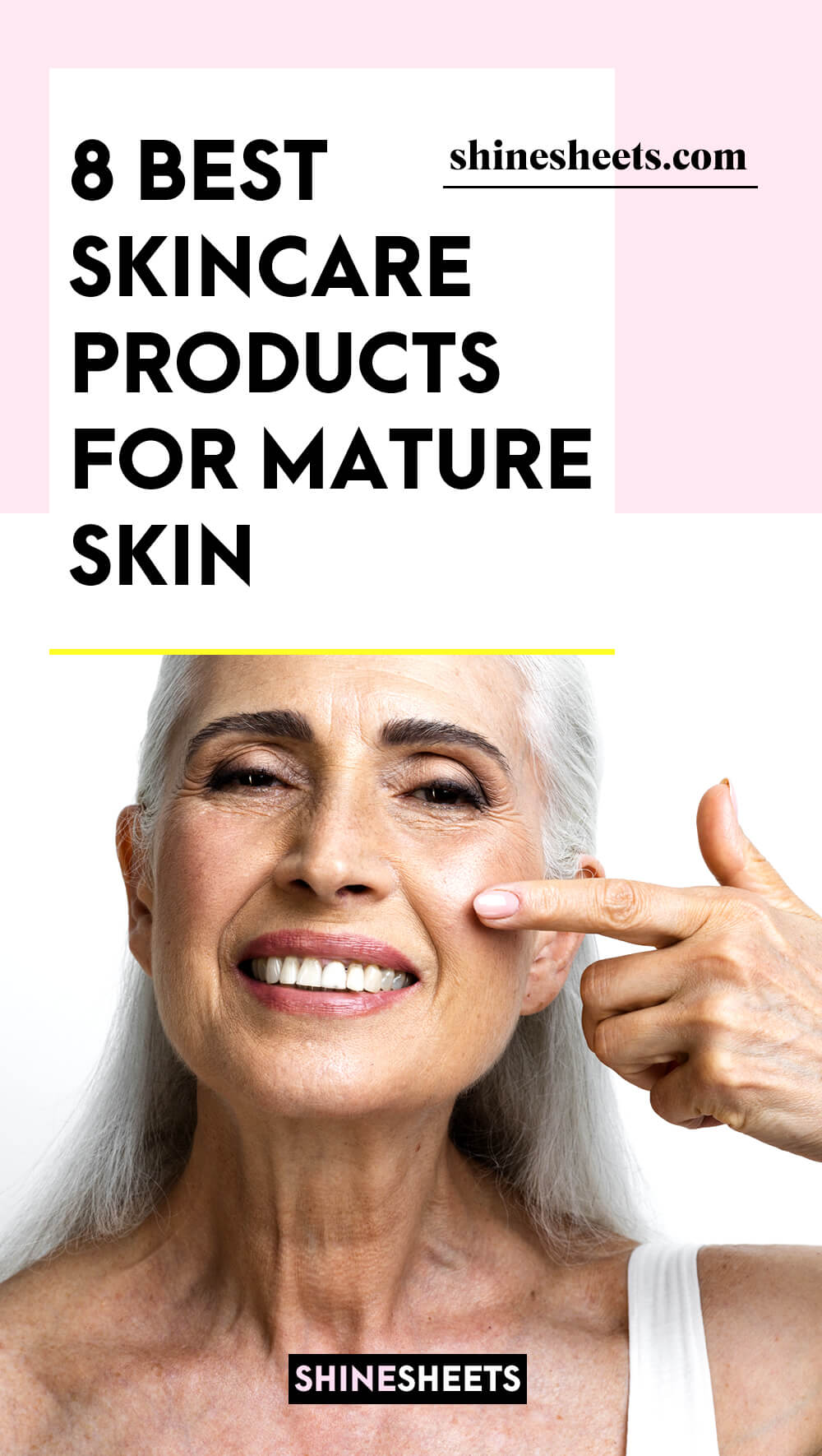 gorgeous woman with mature skin