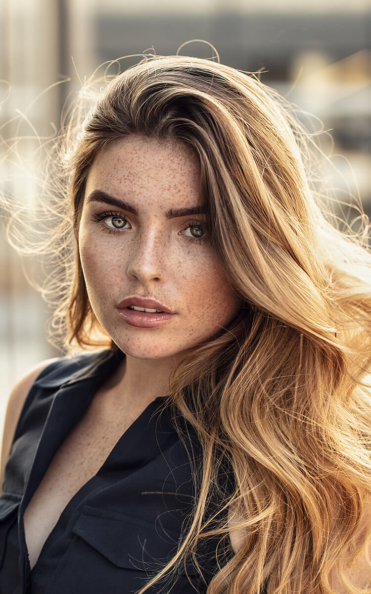 natural beauty woman with freckles