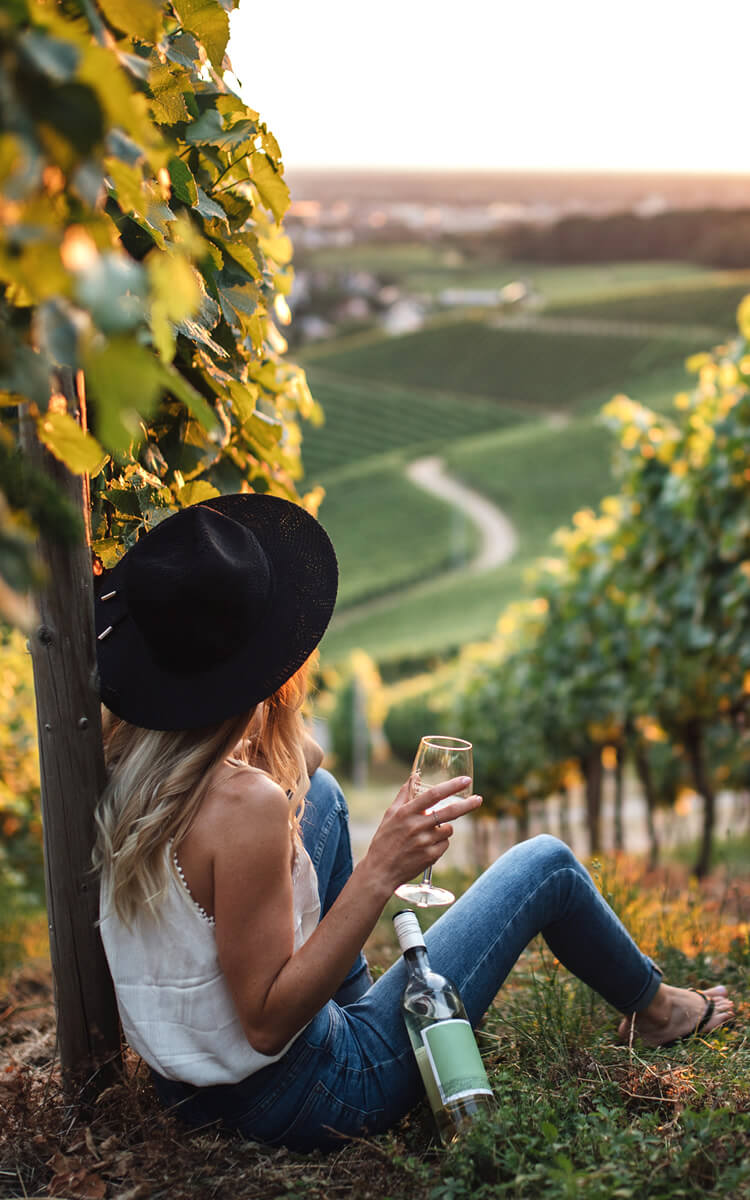 woman engaging in self-destructive behavior with drinking
