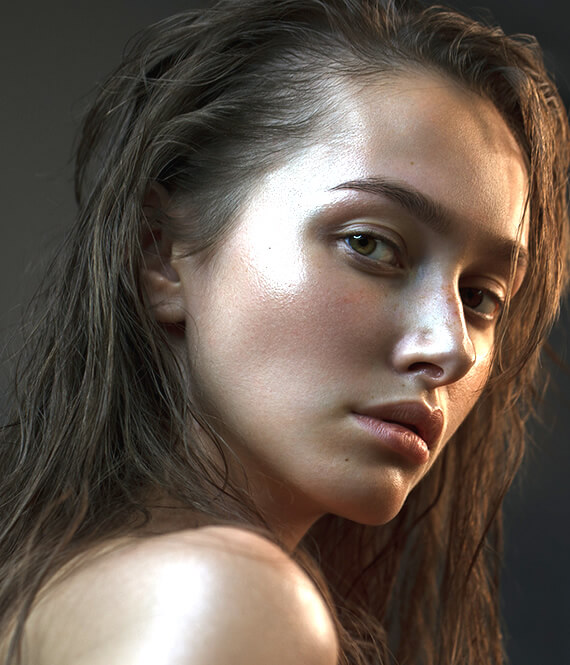 woman full of natural beauty