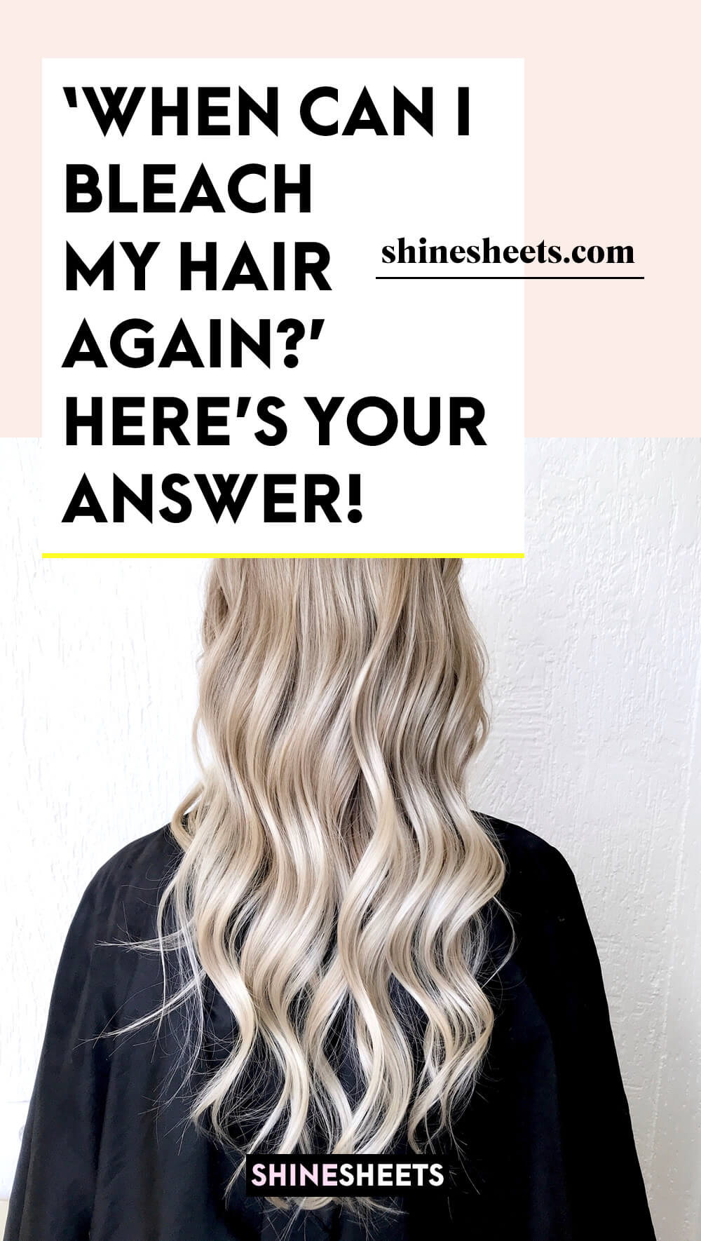 woman with beautiful wavy bleached hair