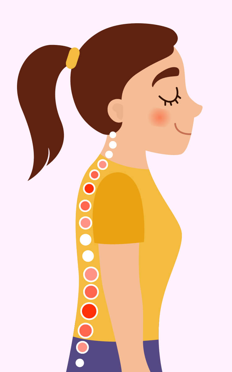 bad posture with flat back