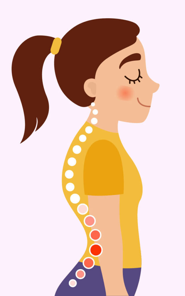 bad posture with lower bottom arch