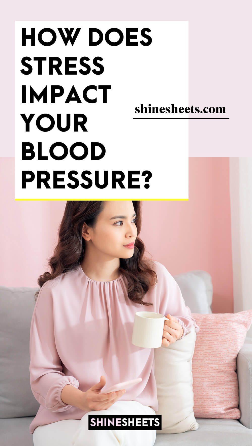 stressed woman with high blood pressure