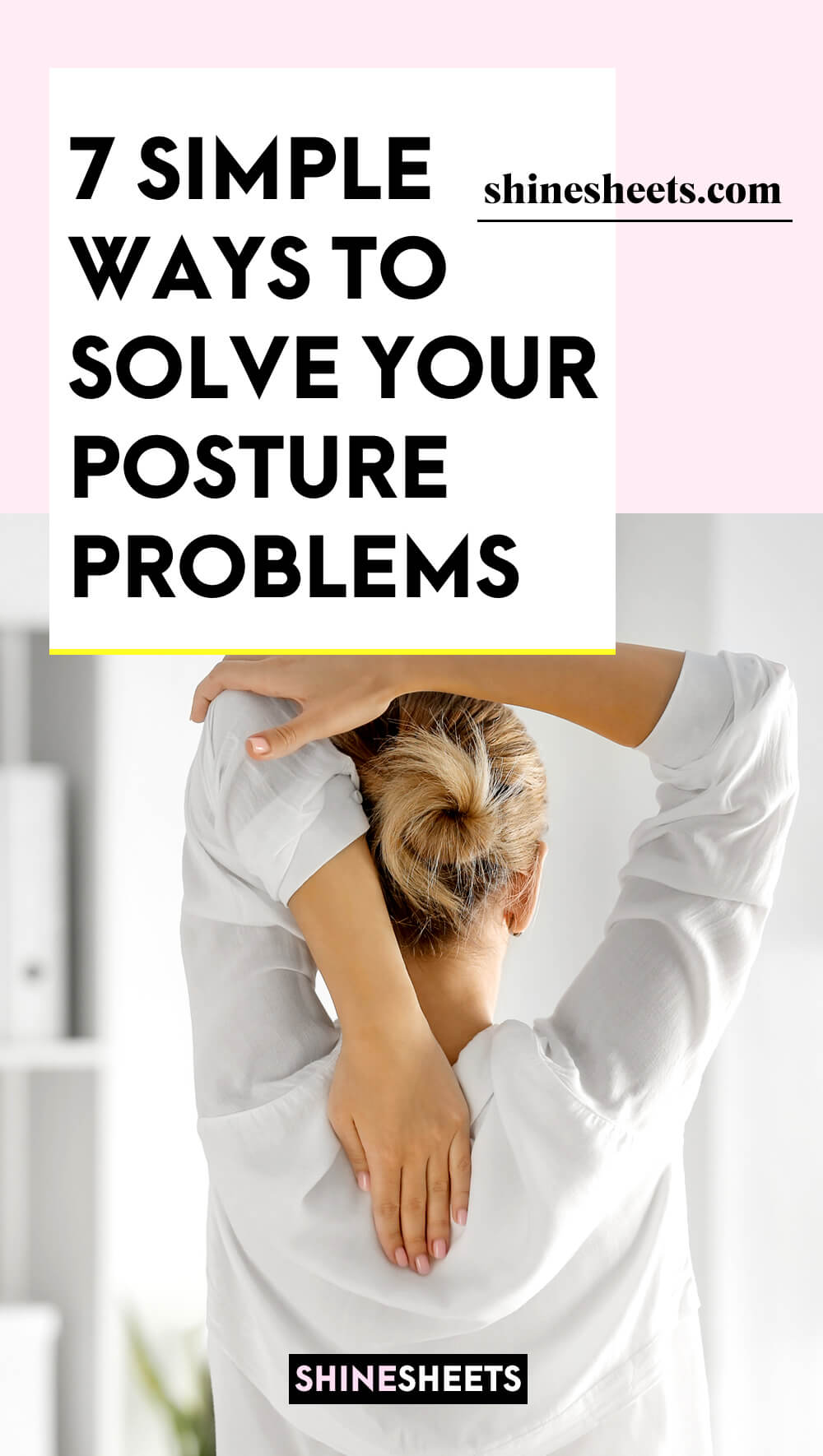 woman having posture problems