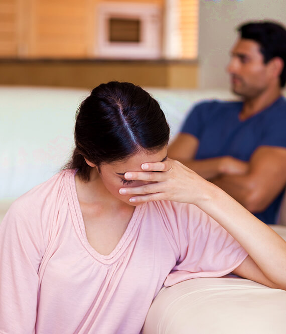 woman sad and tired of a toxic marriage