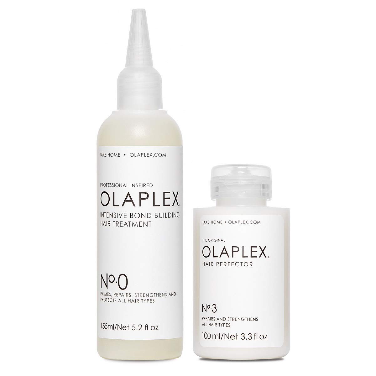 Olaplex Hair Perfector No. 3 Repairing Treatment duo for curly hair and other hair types