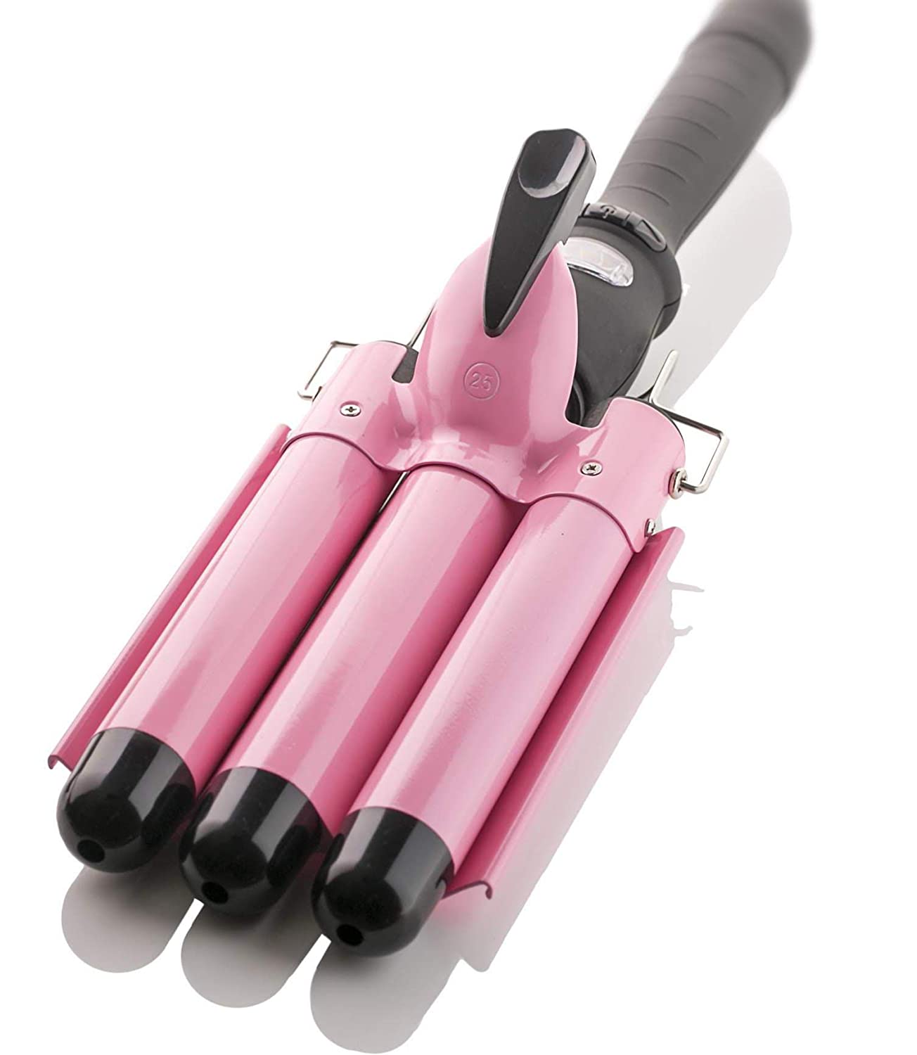 Three Barrel Curling Iron Wand for mermaid-style wavy hair creation