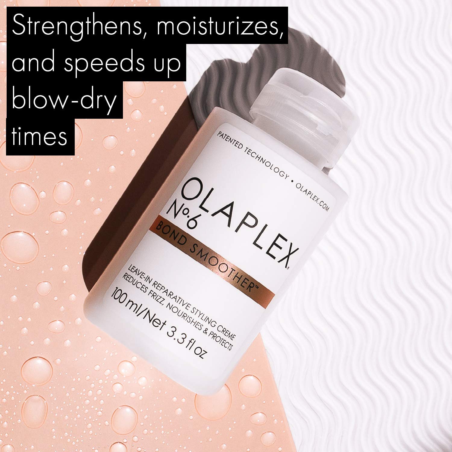 Olaplex No. 6 Bond Smoother styling creme as frizz-reducing conditioner for curly hair