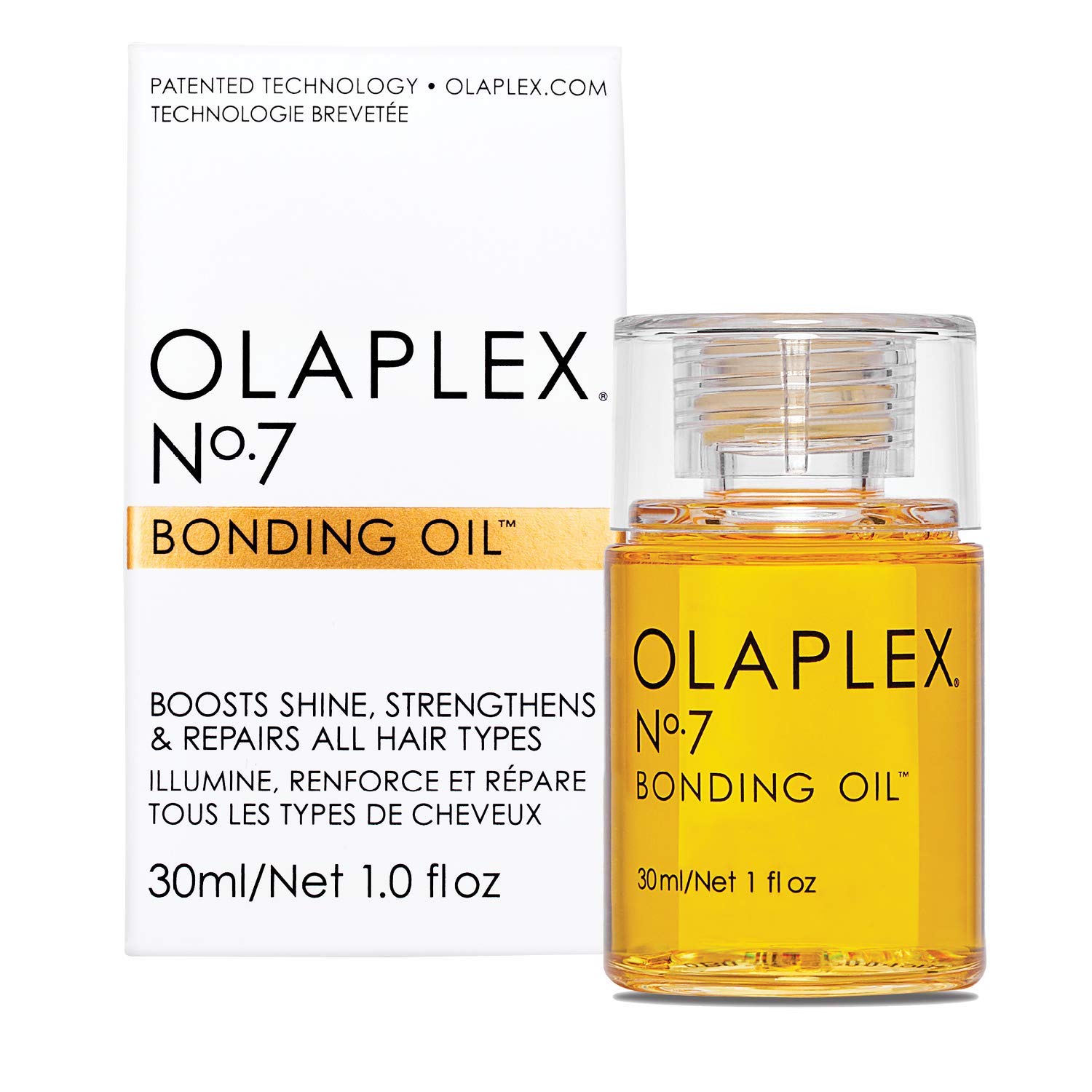 Olaplex No. 7 Bonding Oil as oil-based finishing product for curly hair
