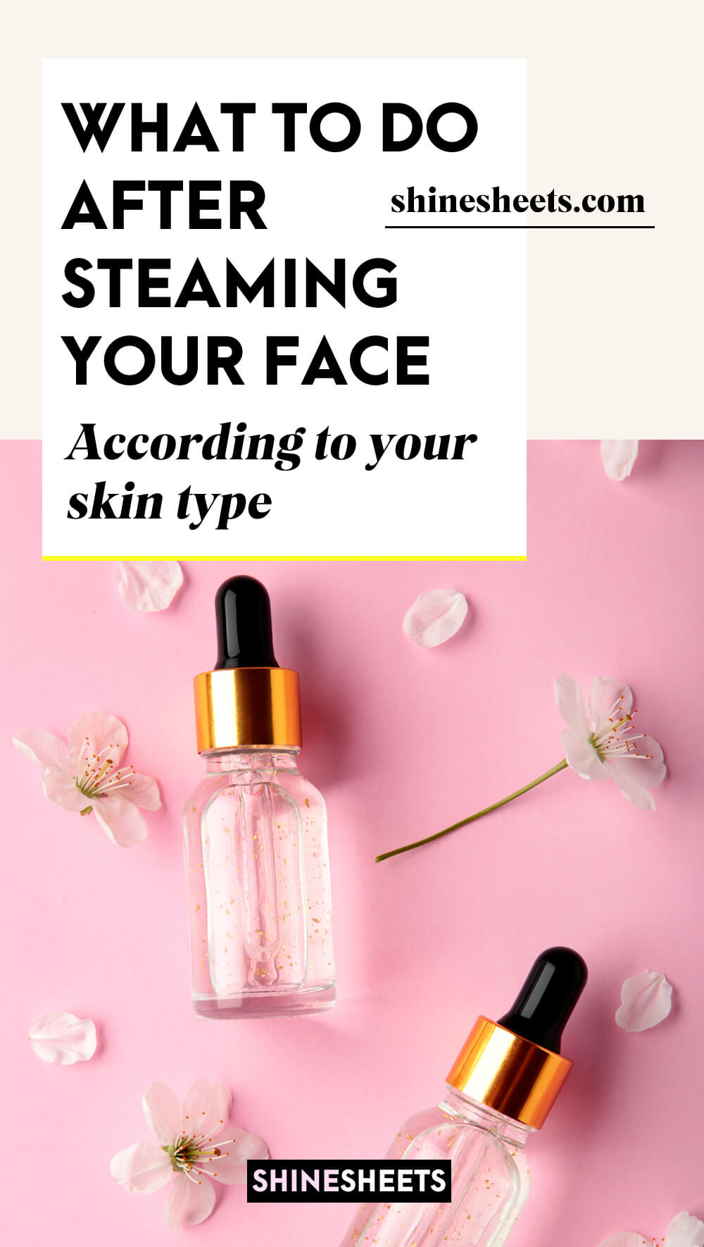 after steaming face care products