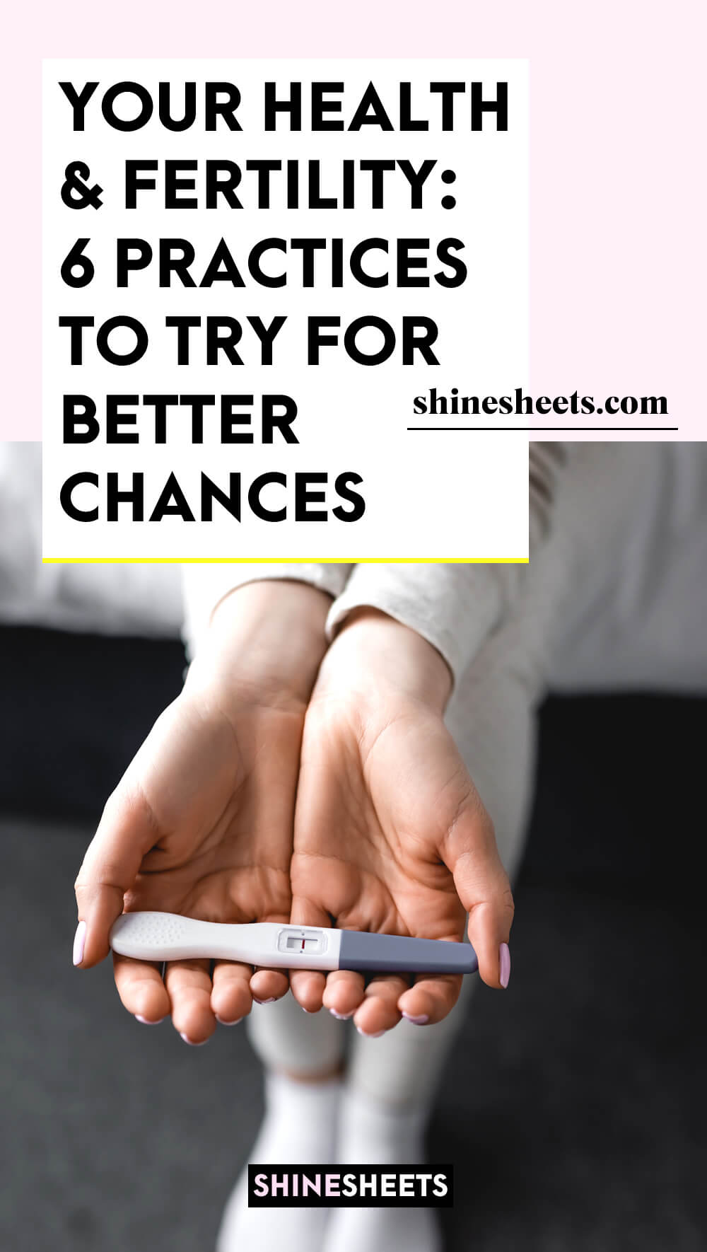 anxious woman holding a negative pregnancy test