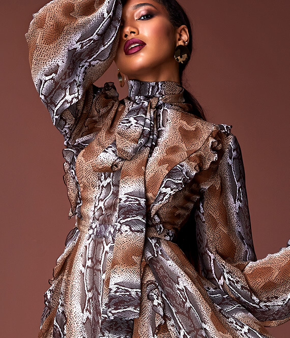 beautiful black woman femme fatale style