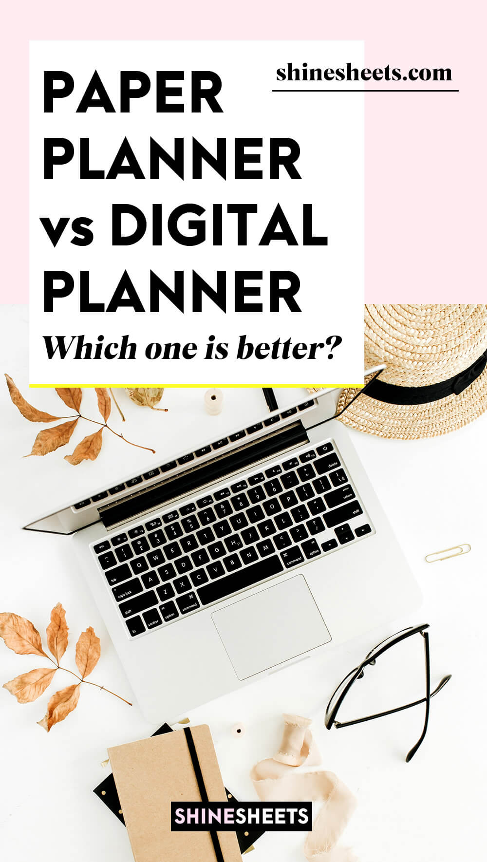 paper planner vs digital planner illustration