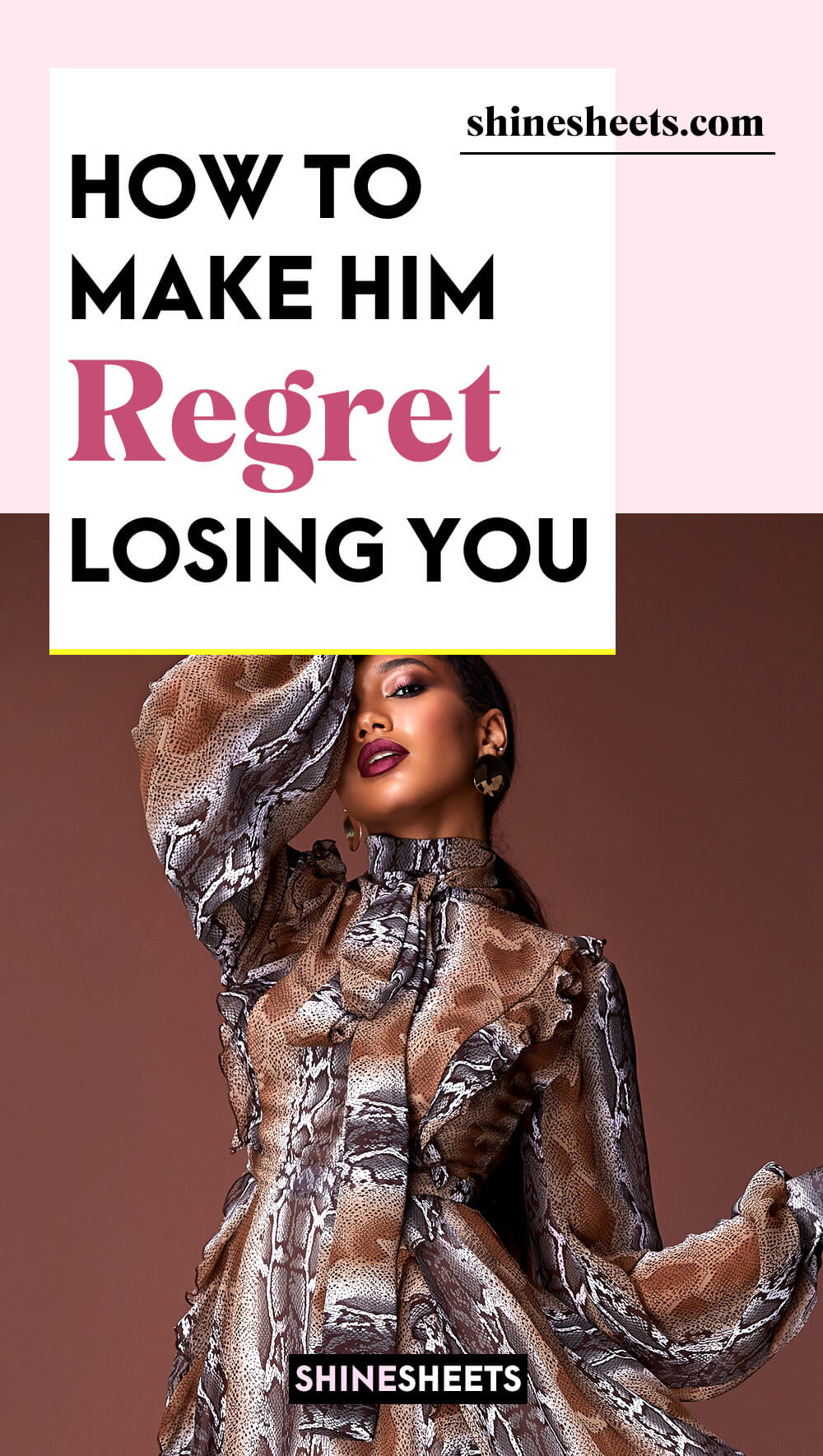pretty black woman in motion as illustration on how to make him regret losing you