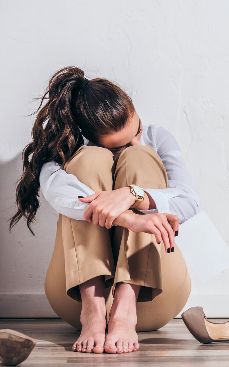 sad depressed woman with dual diagnosis