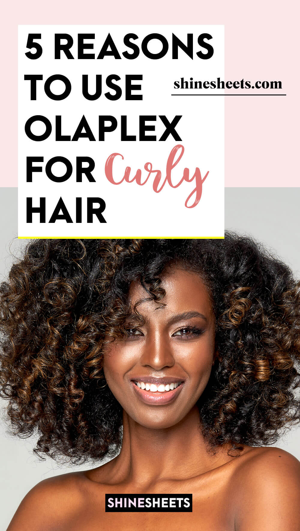 woman happy after using olaplex for curly hair