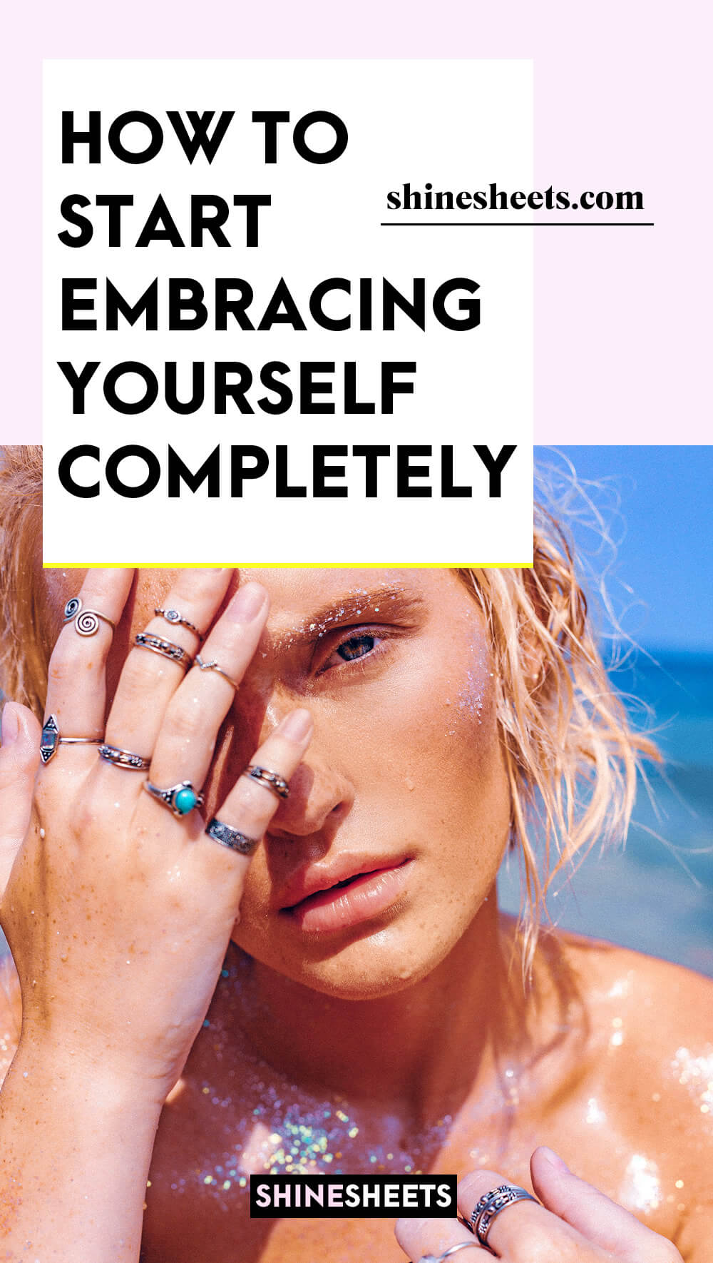 woman in art illustration of how to start embracing yourself