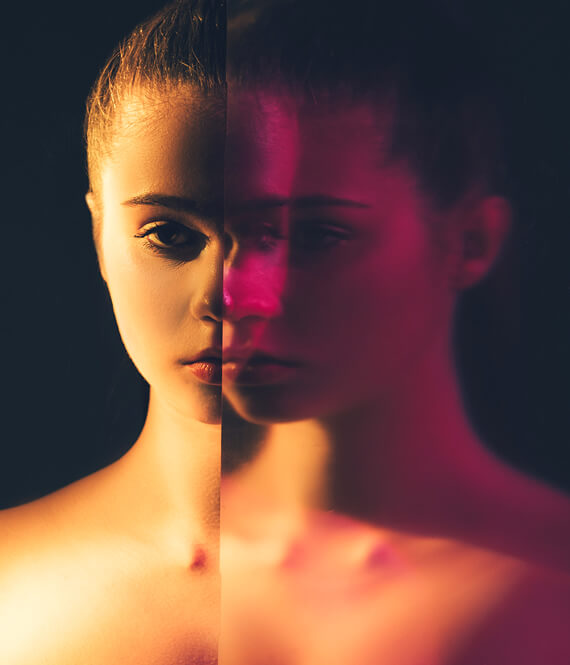 young woman with a dual disorder