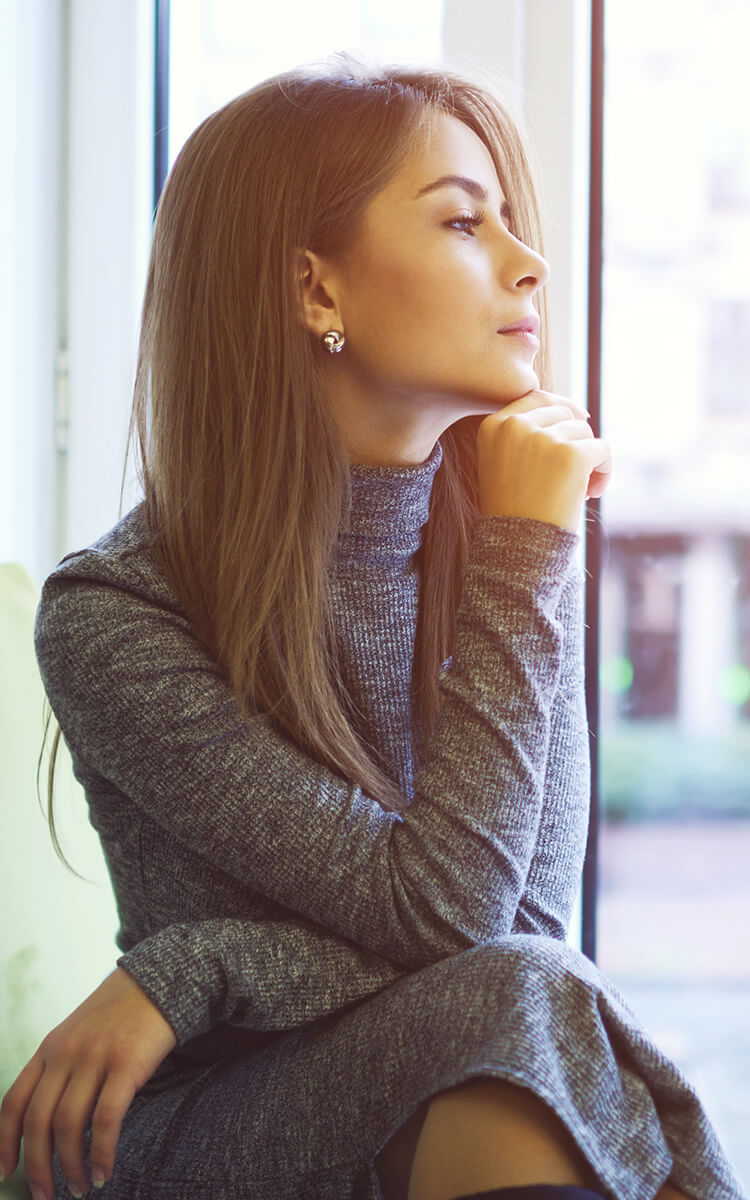 woman learning how to be less sensitive by being present