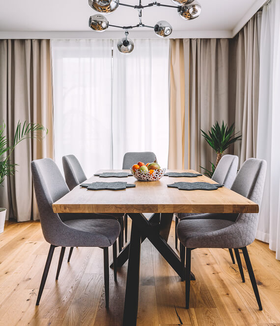 flexible dining area setup