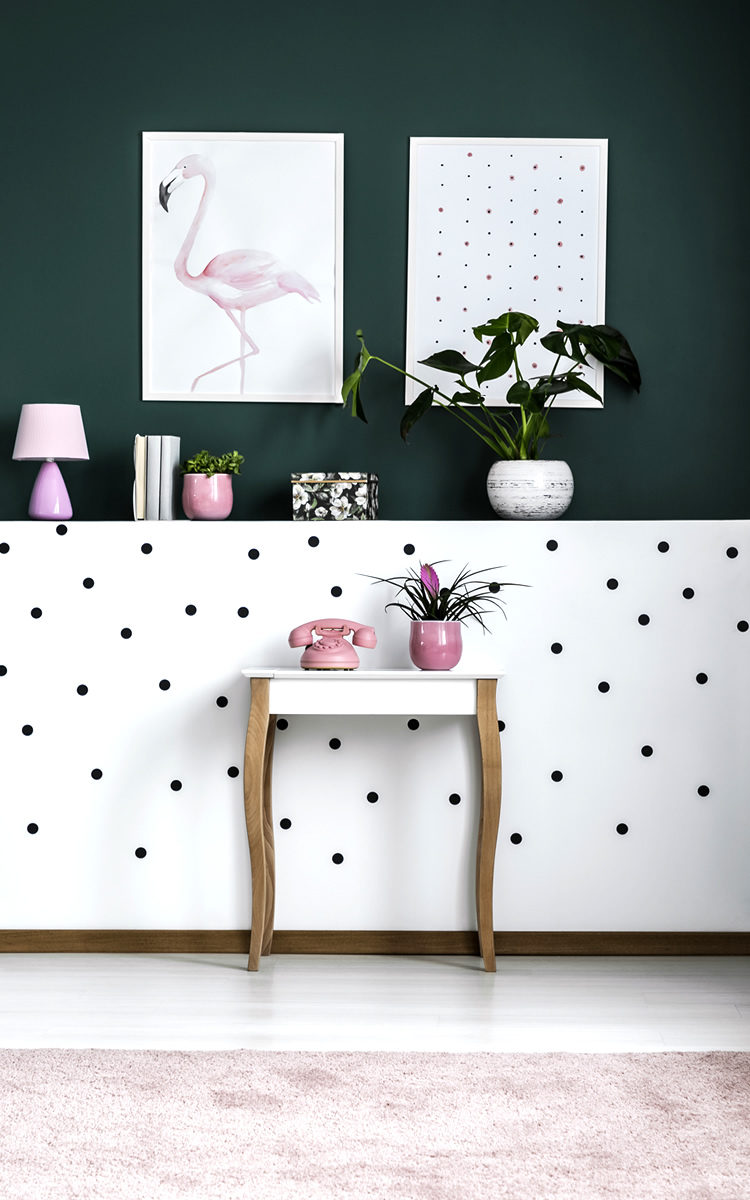 polka dot wall art