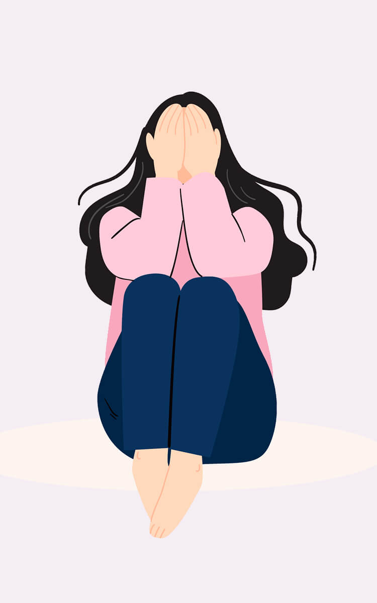 woman feeling helpless