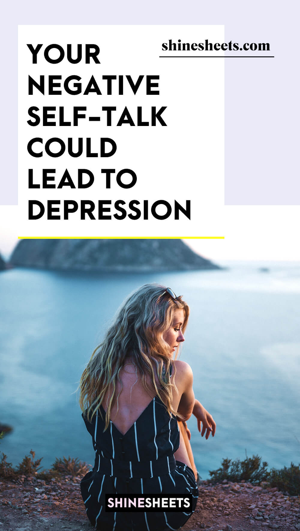 woman having negative self-talk in her head