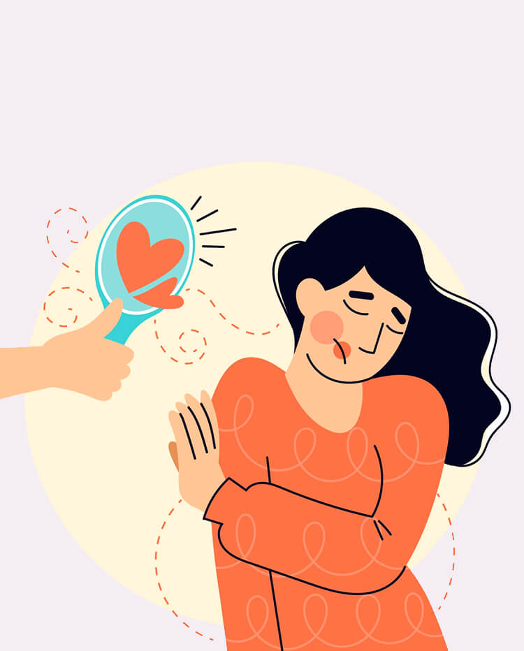 woman not accepting compliments