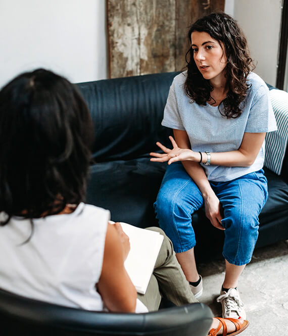 woman in talk therapy