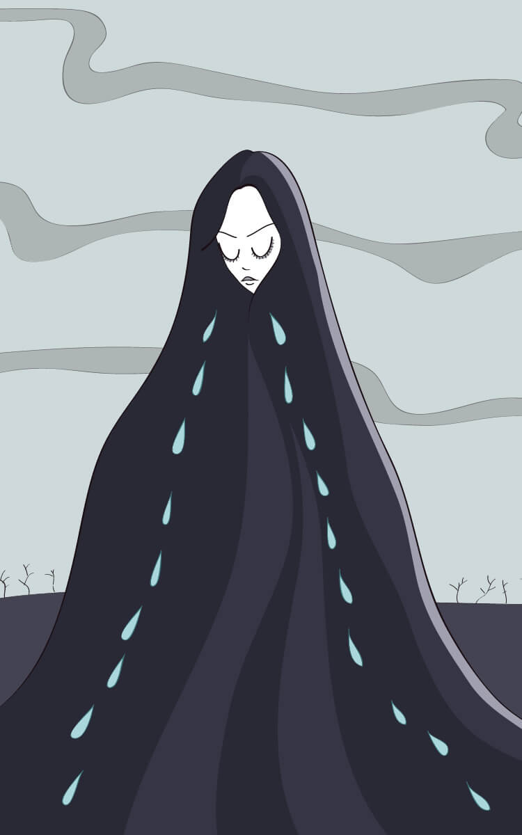 woman processing hard emotions