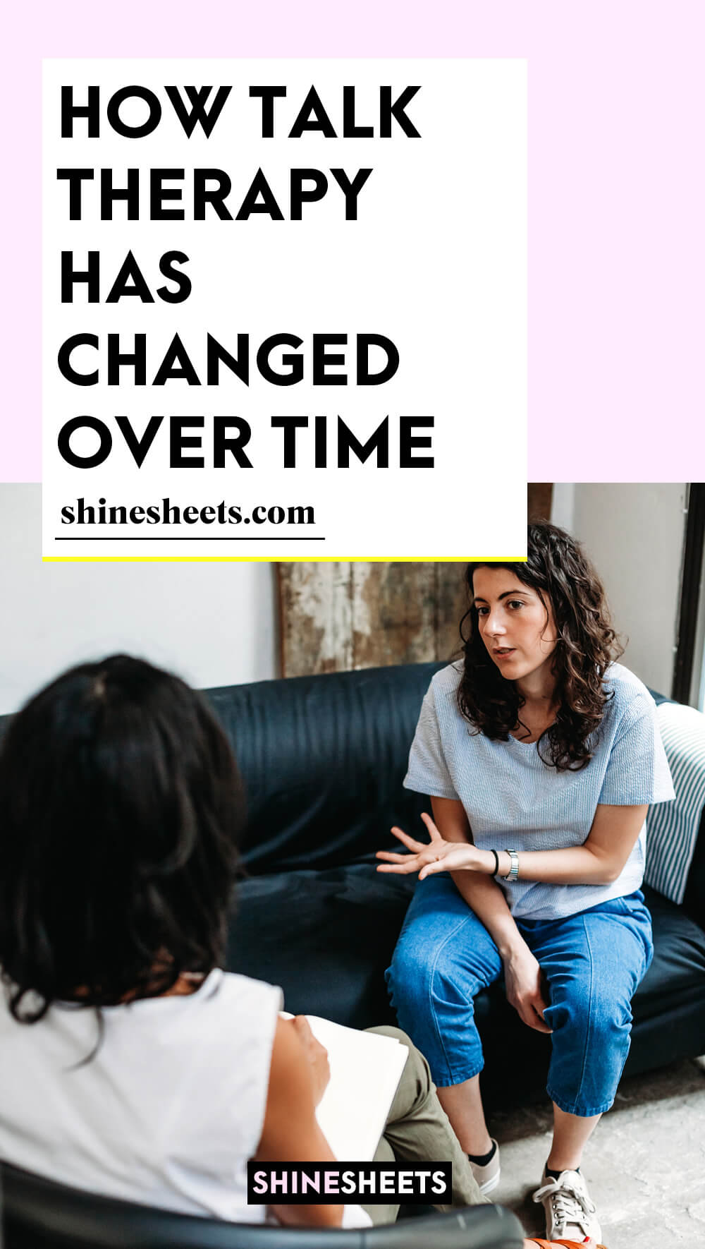 woman talking in talk therapy