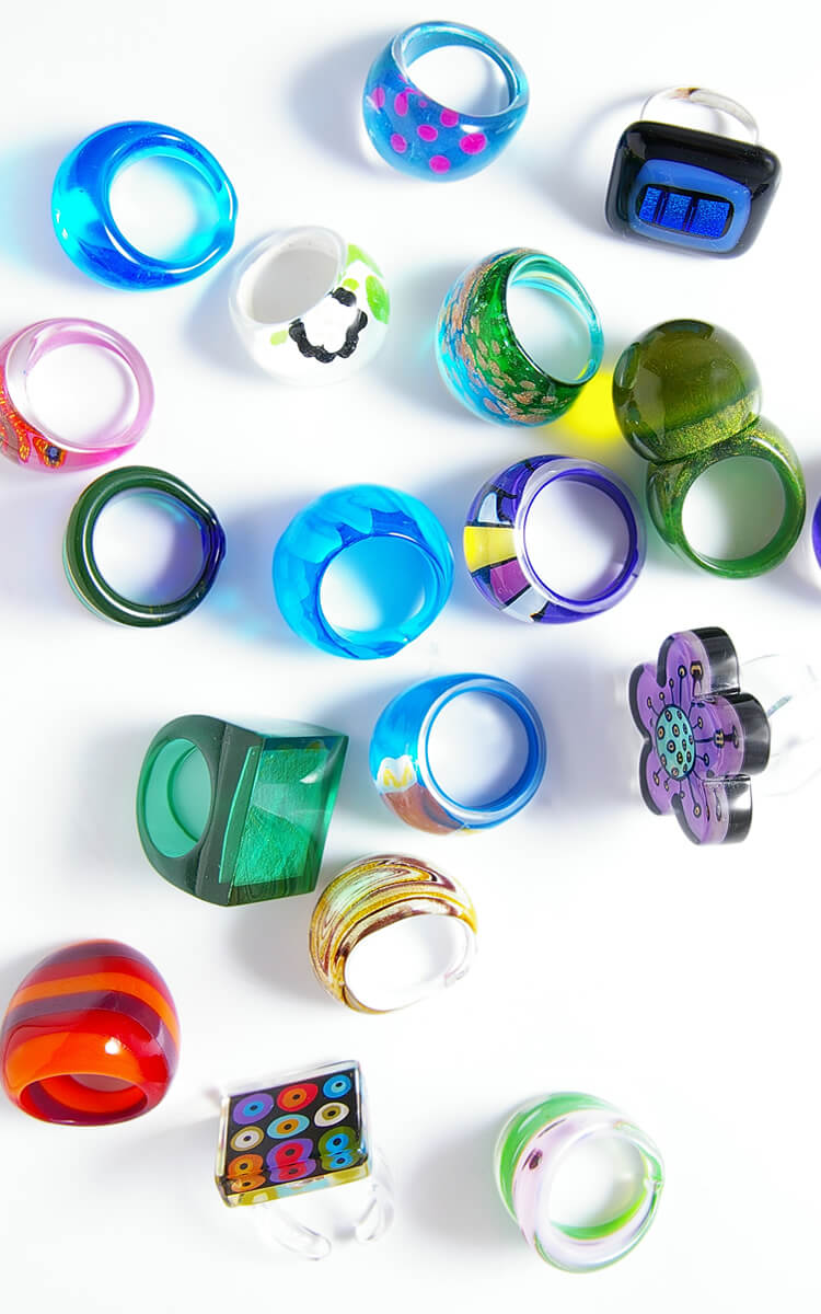plastic rings fashion